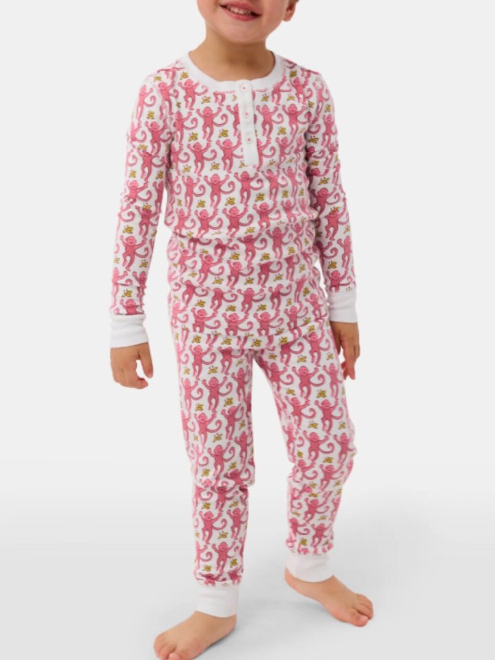 Roller Rabbit Kids Monkey Pajamas Pink sz.10